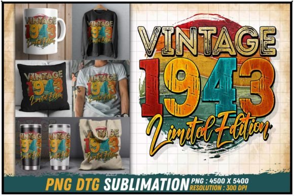 Download Vintage 1943 Limited Edition Retro Round - 1943 Collection