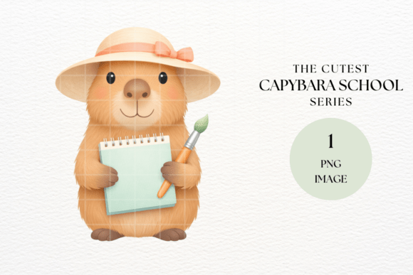 Download Cute Capybara Artist Clipart - Artist Collection