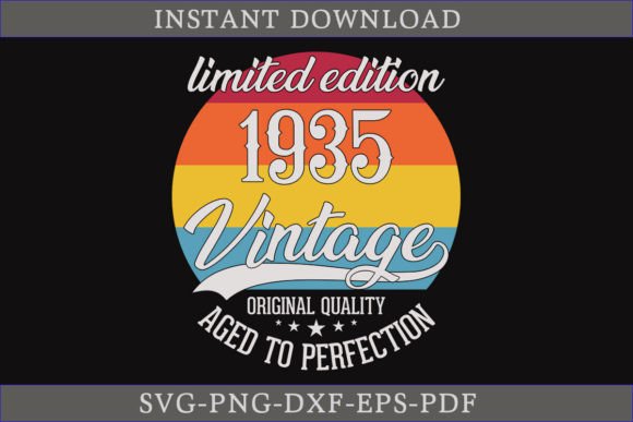 Download Vintage 1935 Aged to Perfection SVG File - 1935 Collection
