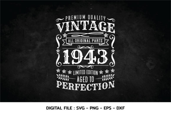Download Birthday Vintage 1943 Svg - 1943 Collection