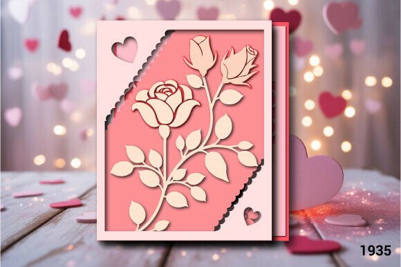 Download Valentine's Day Rose Card SVG Layer 1935 - 1935 Collection