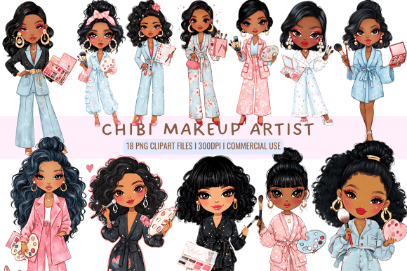 Download Chibi Makeup Artist Clipart - Artist Collection