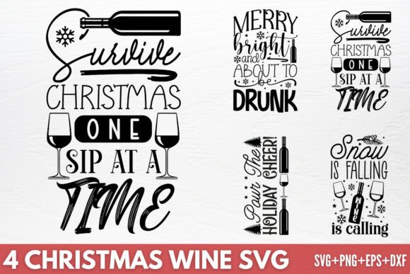 Download Christmas Wine SVG - Premium Resources