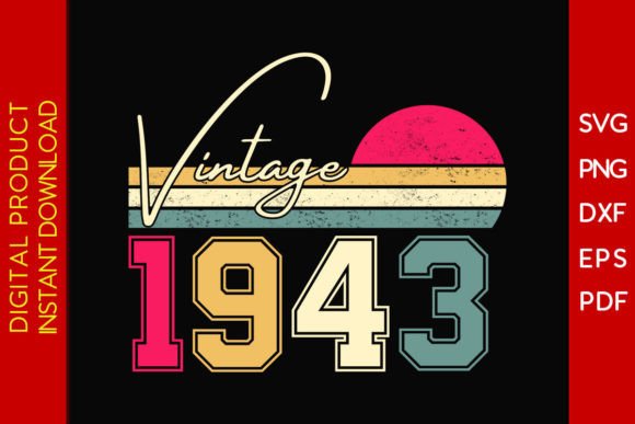 Download Vintage Classic Born in 1943 Birthday - 1943 Collection